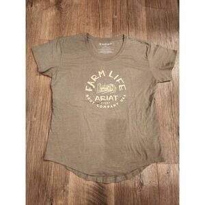 Ariat Women's Farm Life T-Shirt Short Sleeve Light Green Tractor Boot Company